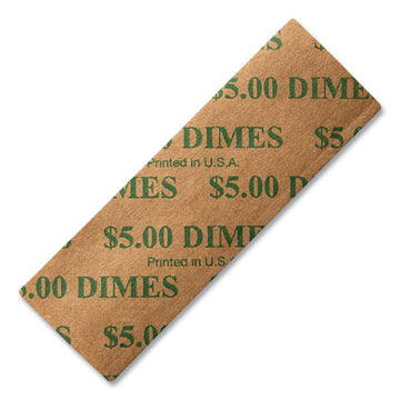 Dunbar Security Products Flat Coin Wrappers, Dimes, $5, 1000 Wrappers-box freeshipping - TVN Wholesale